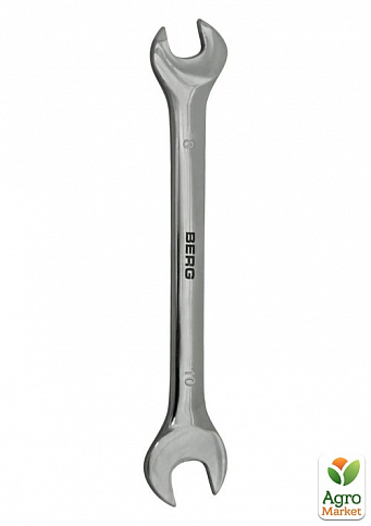 Ключ ріжковий двосторонній Cr-V, 8x10мм TM "Berg" 48-102