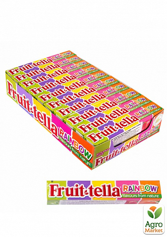 Жувальні цукерки (райдуга) ТМ "Фрут-тела" 41гр упаковка 20шт