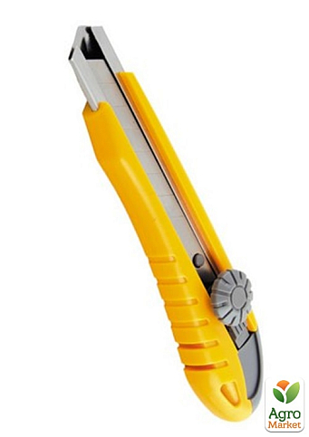Нож MASTERTOOL 18 мм ABS пластик с металлической направляющей винтовой замок 3 лезвия 17-0102