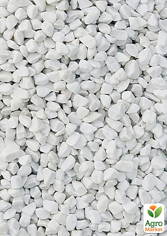 Декоративные камни Галька белая "Доломит" фракция 30-40 мм 2,5 кг