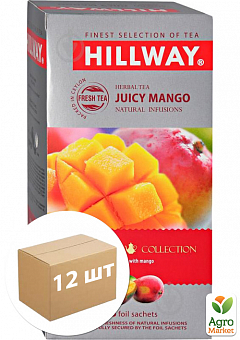 Чай сочный манго ТМ "Hillway" 25 пакетиков по 1.5г упаковка 12 шт1
