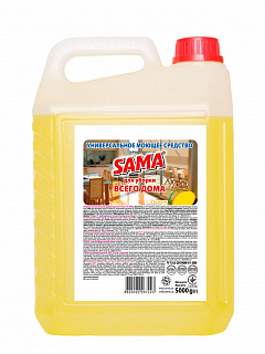 Універсальний миючий засіб "SAMA" для збирання всього будинку 5000 г (лимон)1