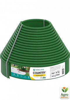 Бордюр садовий пластиковий Country Standard H100 15м зелений (82952-15-GN)2