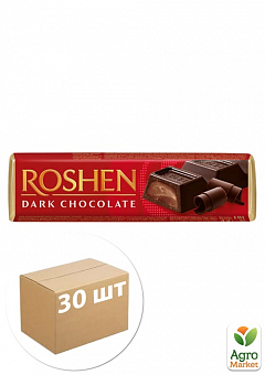 Батон чорний шоколад (червоний) шоколадний ТМ "Roshen" 43г упаковка 30шт2