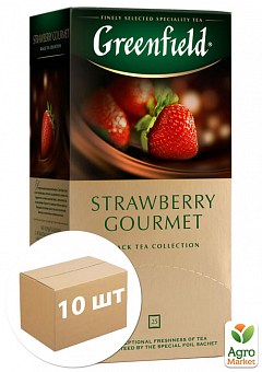 Чай "Грінфілд" 25 пак Полуниця (Strawberry Gourmet) упаковка 10шт1