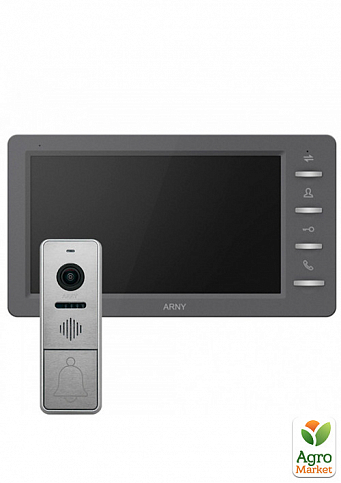 Комплект відеодомофону Arny AVD-7842 графіт + срібло