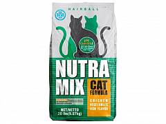 Nutra Mix Hairball Formula сухой корм для взрослых кошек для выведения шерсти 9. 7 кг (4303000)1