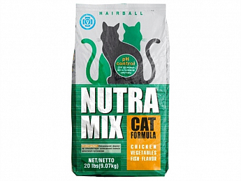 Nutra Mix Hairball Formula сухий корм для дорослих кішок для виведення шерсті 9. 7 кг (4303000)