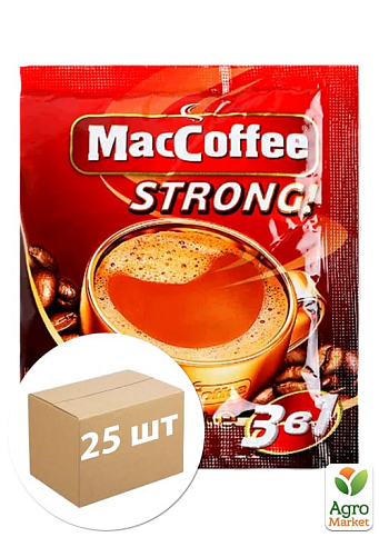 Кава 3 в 1 (стронг) в блістері ТМ «МакКофе» 25 пакетиків по 16г