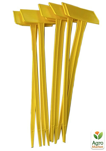 Посадочные таблички желтые для маркировки 83 х 55 мм , пика 290 мм, 10шт - фото 2