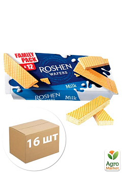 Вафлі (молочний) ВКФ ТМ "Roshen" 216г упаковка 16 шт1