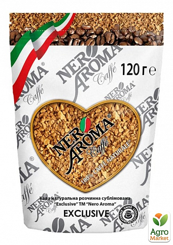 Кава розчинна (Exclusive) біла ТМ "Nero Aroma" 120г упаковка 12шт - фото 2