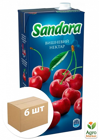 Нектар вишневый ТМ "Sandora" 2л упаковка 6шт