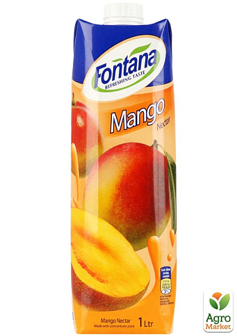 Нектар манговий "Fontana" 1л упаковка 12 шт - фото 2