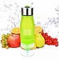 Пляшка для води і напоїв H2O Water Bottle з соковижималкою 650 мл зелена SKL11-187053