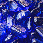 Декоративные стеклянные камни "Аквамарин" фракция 20 мм