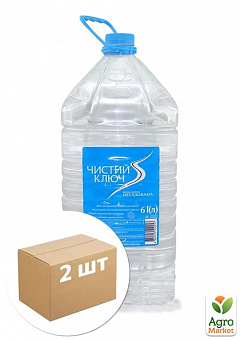 Вода Чистый ключ (негазированная) 6л упаковка 2 шт2