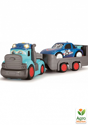 Вантажівка АВС «Тедді» зі звуковим і світловим ефектами, з причепом і машинкою, 60 см, 12 міс. Dickie Toys