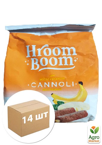 Трубочки Канолли со вкусом банана TM "Hroom Boom" 150 г упаковка 14 шт