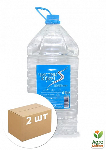 Вода Чистый ключ (негазированная) 6л упаковка 2 шт