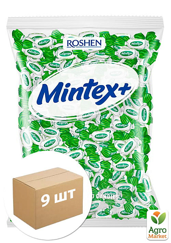 Карамель (Mintex mint) ПКФ ТМ "Roshen" 1кг упаковка 9 шт