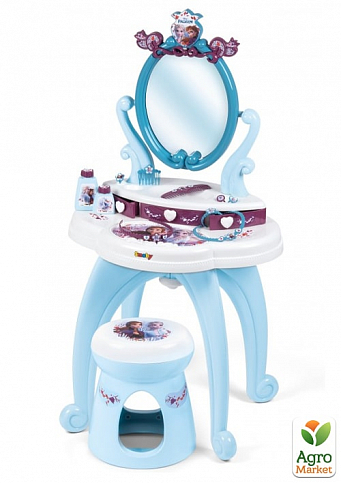 Столик із дзеркалом "Фроузен 2", 2 в 1 зі стільчиком, 10 аксесуарів, 49 х 36 х 94 см, 3+ Smoby Toys
