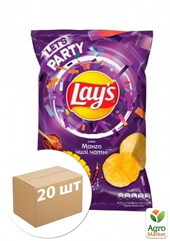Картопляні чіпси (Манго Чилі Чатні) ТМ "Lay`s" 120г упаковка 20шт