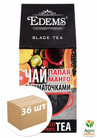 Чай черный (с кусочками) Тропик ТМ "Edems" 100г упаковка 36шт
