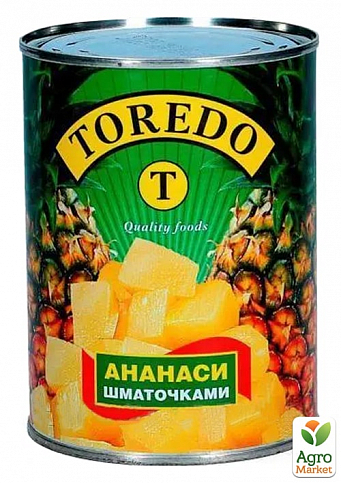 Ананаси (шматочки) ТМ "Торедо" 580мл упаковка 24шт - фото 2