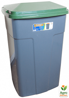 Бак мусорный 90л зелено-серый (3326)2