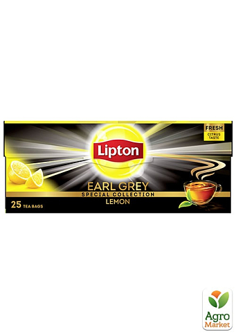 Чай Earl Grey Lemon ТМ "Lipton" 25 пакетиків по 2г упаковка 32шт - фото 2