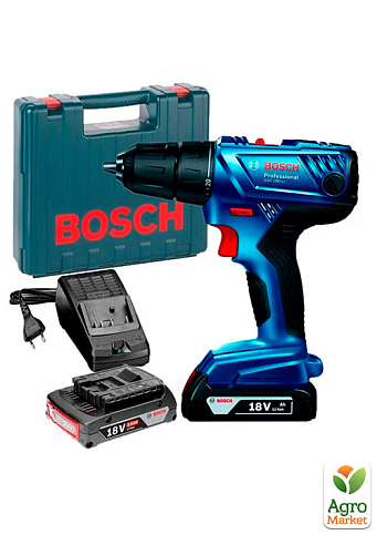 Аккумуляторный ударный шуруповерт Bosch GSB 180-LI (18 В, 2х2 А*ч, 54 Н*м) (06019F8307) - фото 3