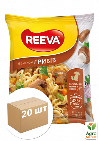 Вермишель (со вкусом грибов) ТМ "Reeva" 85г упаковка 20 шт