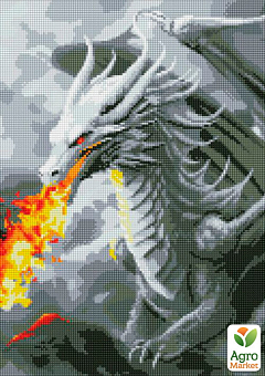 Алмазная мозаика - Огнедышащий дракон с голограммными стразами (AB) AMO78332