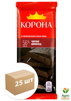 Шоколад черный без добавок ТМ "Корона" 85г упаковка 25 шт1