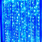 Гірлянда штора-водоспад, проз. шнур, 2*2 м, синя, з перехідником 200 LED (M-2*2 B)