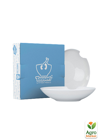 Набор из двух надкушенных мелких тарелок Tassen, 18 см, фарфор (TASS17601/TA)