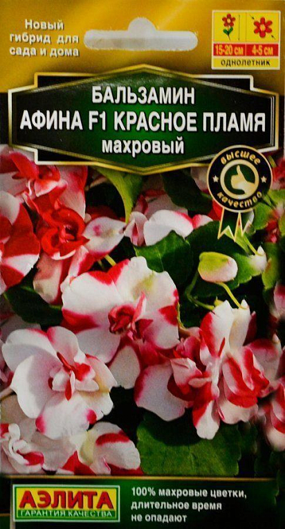 Бальзамін "Афіна червоне полум'я F1" ТМ "Аеліта" 5шт