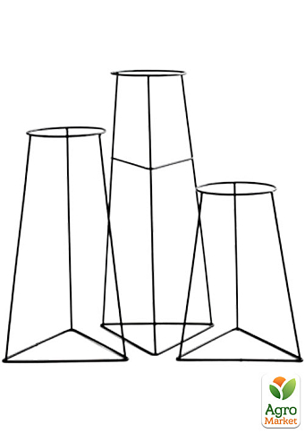 Подставки для вазонов Скандинавские черные набор S+M+L (453633)