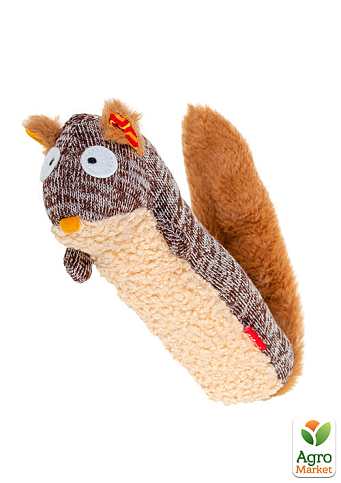 Іграшка для собак Білка з пищалкою GiGwi Plush, текстиль, 29 см (75309)
