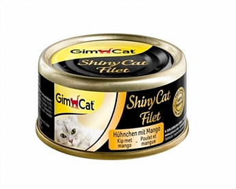 GimCat Shiny Cat Filet Влажный корм для кошек c цыпленком и манго  70 г (4129791)