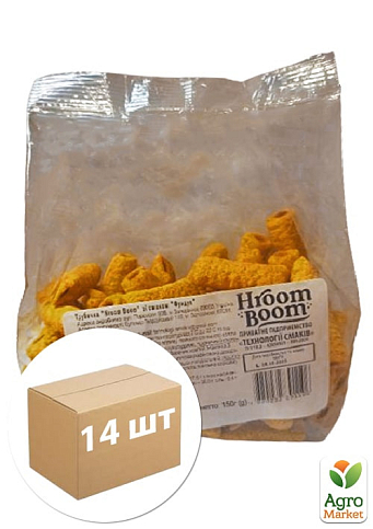 Трубочки кукурузные со вкусом фундука TM "Hroom Boom" 150 г упаковка 14 шт