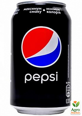 Газований напій Black (залізна банка) ТМ "Pepsi" 0,33 л упаковка 24шт - фото 2