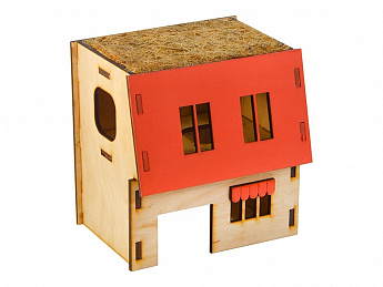 Лорі Будиночок для щурів дерев'яний, 16х10х16 см (2082440)