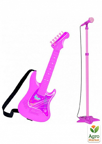 Музыкальный набор "Гитара с микрофоном. Девичий стиль", с регулируемой стойкой, 4+ Simba Toys
