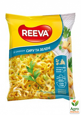 Вермішель (зі смаком сиру та зелені) ТМ "Reeva" 85г упаковка 20 шт - фото 2