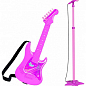 Музичний набір "Гітара з мікрофоном. Дівочий стиль", з регульованою стійкою, 4+ Simba Toys