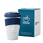 Чашка с крышкой Tassen "Вкуснота", (400 мл), фарфор, синий (TASS29004) купить
