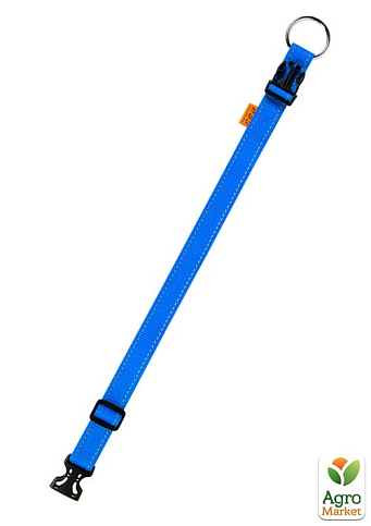 Ошейник "Dog Extremе" из нейлона регулируемый (ширина 20мм, длина 25-40 см) голубой (01622) - фото 2