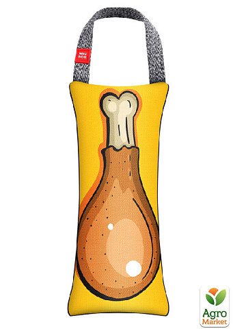 Игрушка для собак WAUDOG Fun с пищалкой, рисунок "Курино бедрышко", S, Ш 7 см, Д 16 см (6200-0221)